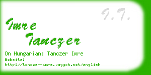 imre tanczer business card